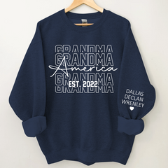 Lofaris Custom Repeat Grandma American Est Letter Sweatshirt