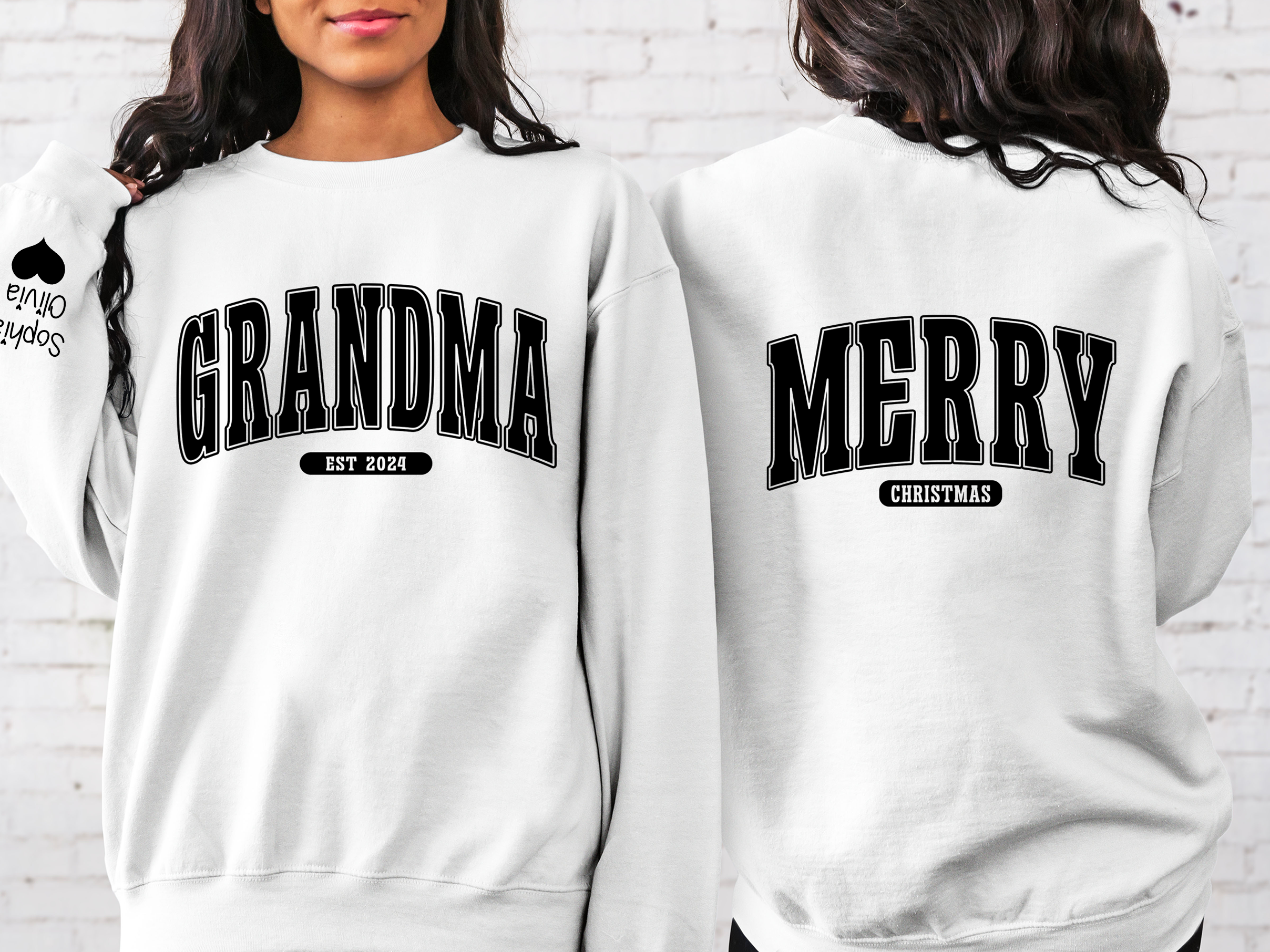 Lofaris Custom Retro Christmas Vibes Grandma Gift Sweatshirt