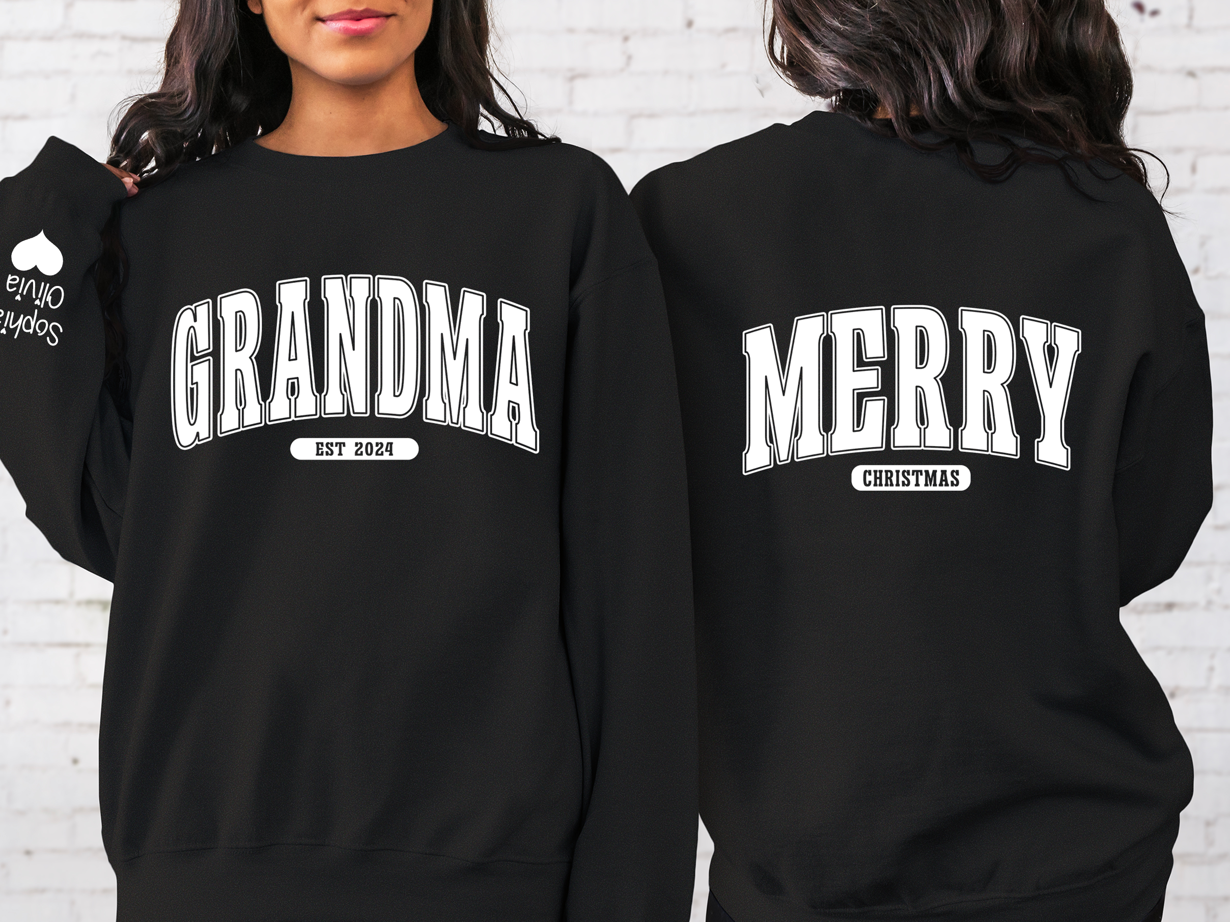 Lofaris Custom Retro Christmas Vibes Grandma Gift Sweatshirt