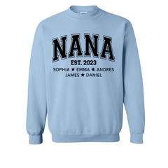 Lofaris Custom Simple Nana Est And Grandkids Gift Sweatshirt