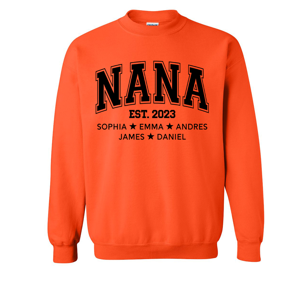 Lofaris Custom Simple Nana Est And Grandkids Gift Sweatshirt