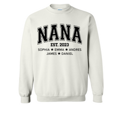 Lofaris Custom Simple Nana Est And Grandkids Gift Sweatshirt