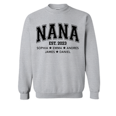 Lofaris Custom Simple Nana Est And Grandkids Gift Sweatshirt