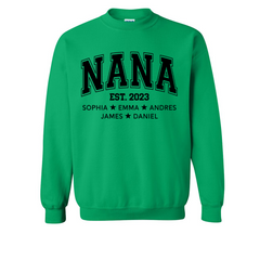Lofaris Custom Simple Nana Est And Grandkids Gift Sweatshirt