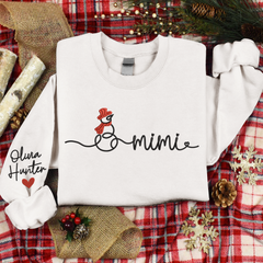Lofaris Custom Snowman Grandma Mimi Christmas Sweatshirt