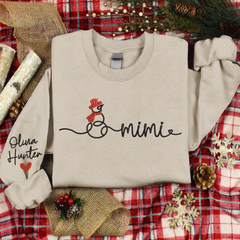 Lofaris Custom Snowman Grandma Mimi Christmas Sweatshirt