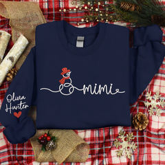 Lofaris Custom Snowman Grandma Mimi Christmas Sweatshirt