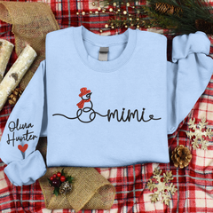 Lofaris Custom Snowman Grandma Mimi Christmas Sweatshirt