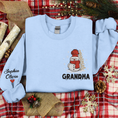 Lofaris Custom Snowman Grandma Winter Christmas Sweatshirt