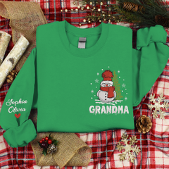 Lofaris Custom Snowman Grandma Winter Christmas Sweatshirt