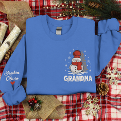 Lofaris Custom Snowman Grandma Winter Christmas Sweatshirt
