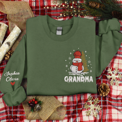 Lofaris Custom Snowman Grandma Winter Christmas Sweatshirt