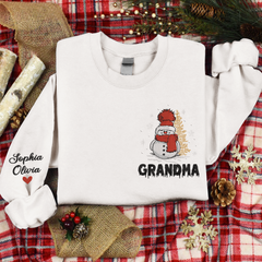 Lofaris Custom Snowman Grandma Winter Christmas Sweatshirt