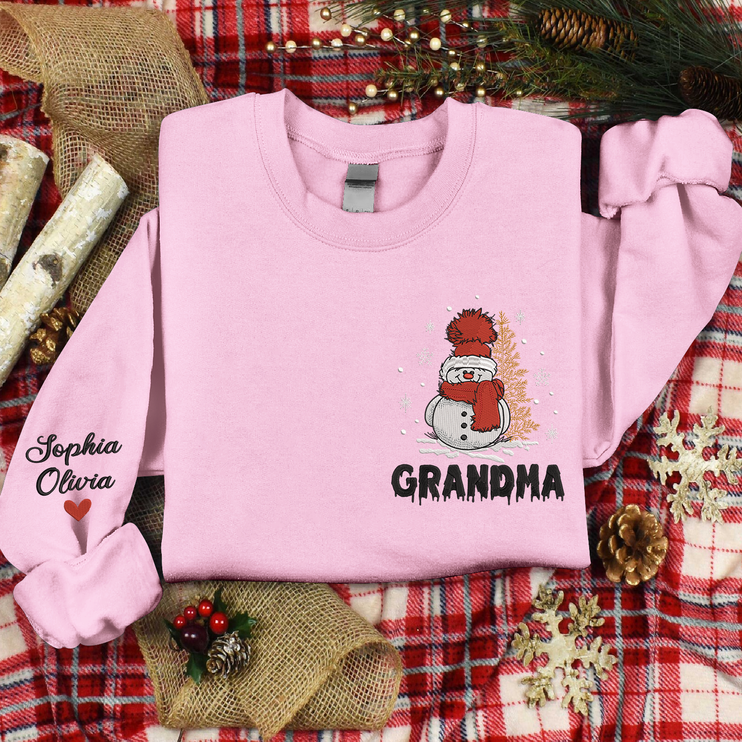 Lofaris Custom Snowman Grandma Winter Christmas Sweatshirt