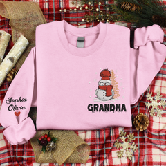 Lofaris Custom Snowman Grandma Winter Christmas Sweatshirt