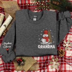 Lofaris Custom Snowman Grandma Winter Christmas Sweatshirt