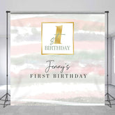 Lofaris Custom Soft Foggy 1st Birthday Backdrop For Girl
