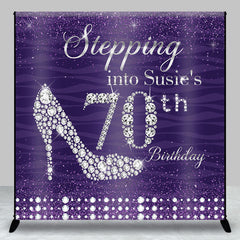 Lofaris Custom Sparkle Heels Diamond 70th Birthday Backdrop