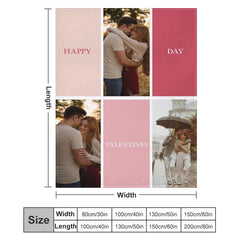 Lofaris Custom Splicing Couple Photo Valentines Day Blanket