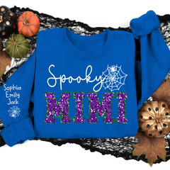 Lofaris Custom Spooky Mimi Halloween Giltter Sweatshirt