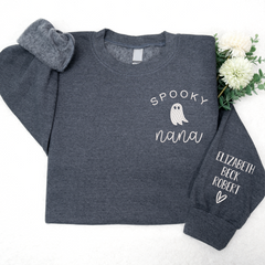 Lofaris Custom Spooky Nana With Kids Halloween Embroidered