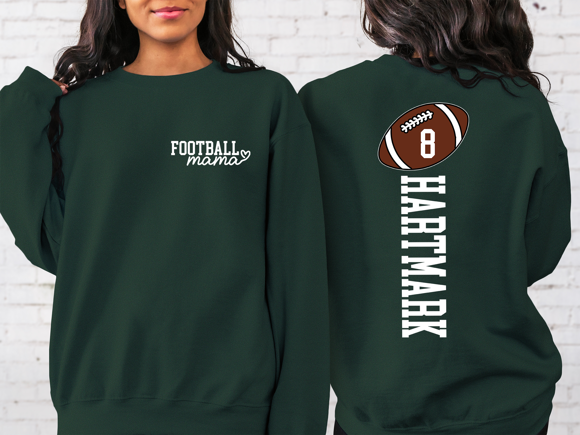 Lofaris Custom Sports Football Number Mama Gift Sweatshirt