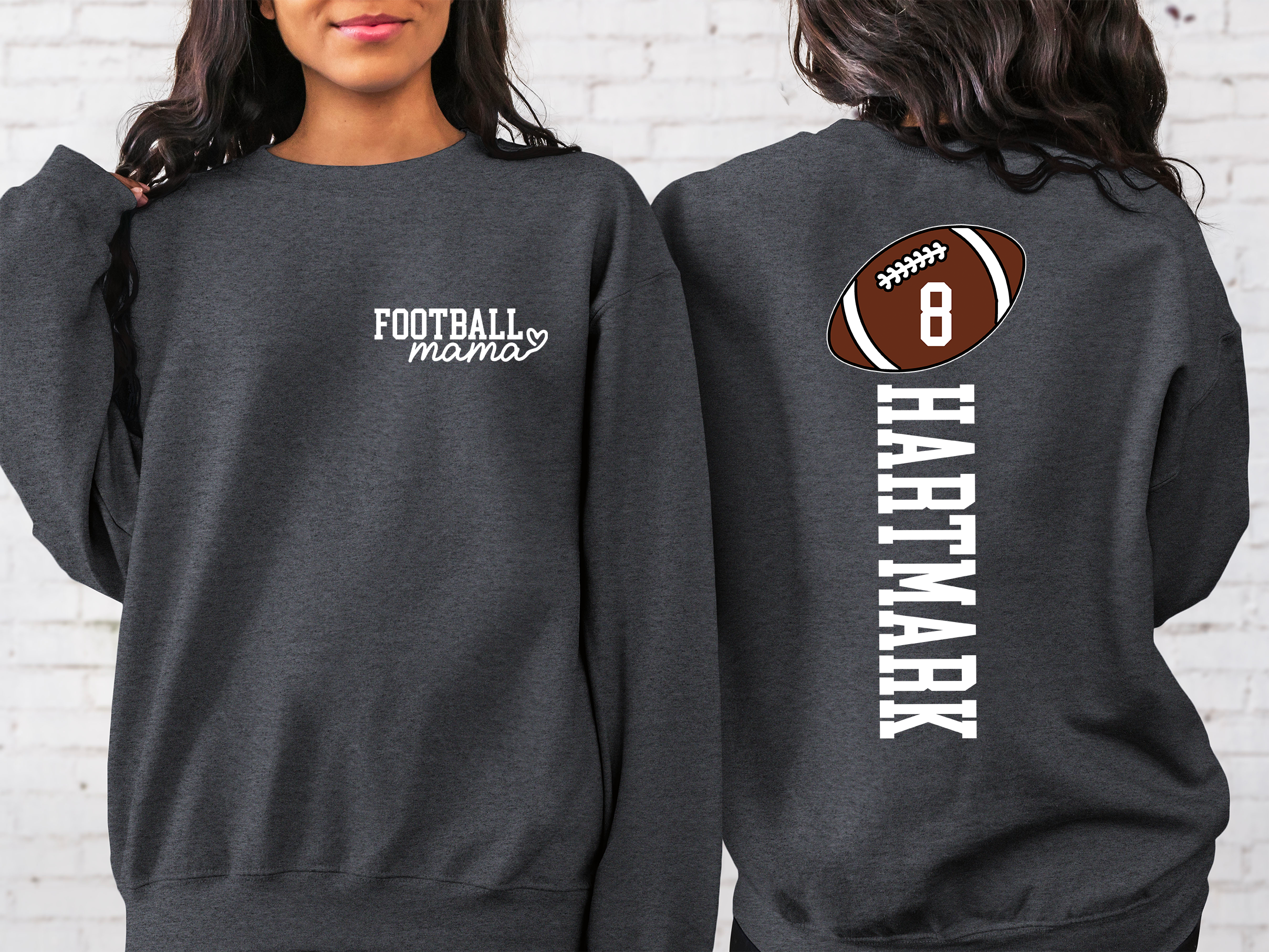 Lofaris Custom Sports Football Number Mama Gift Sweatshirt