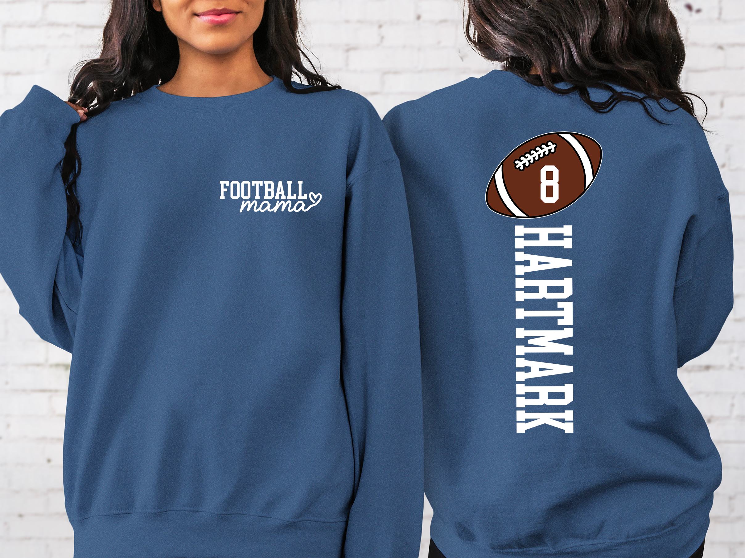 Lofaris Custom Sports Football Number Mama Gift Sweatshirt
