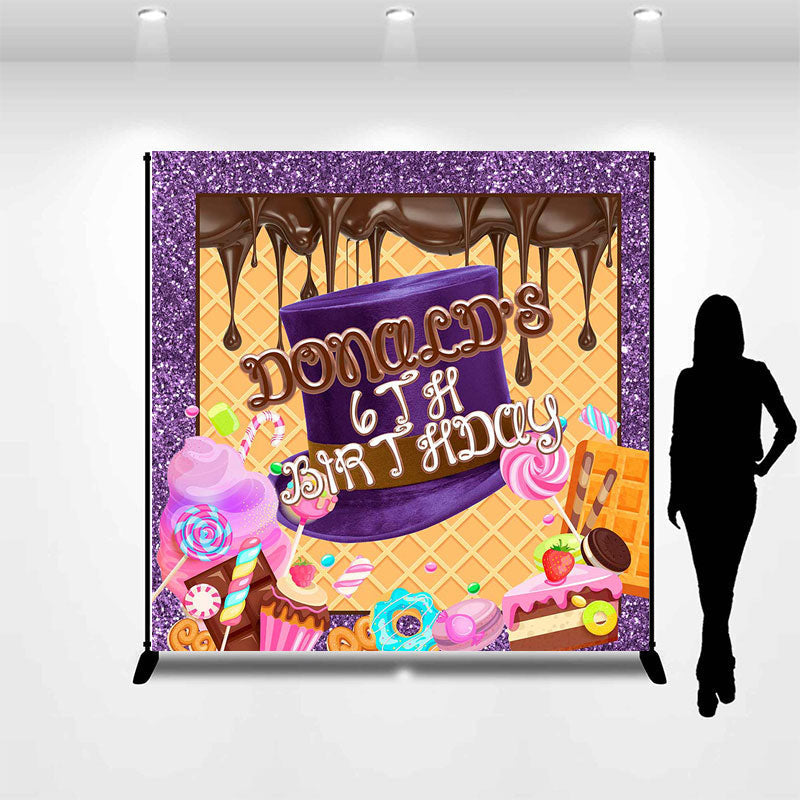 Lofaris Custom Sweet Chocolate Birthday Backdrop for Kids