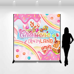 Lofaris Custom Sweet Rainbow Candyland Backdrop For Girls