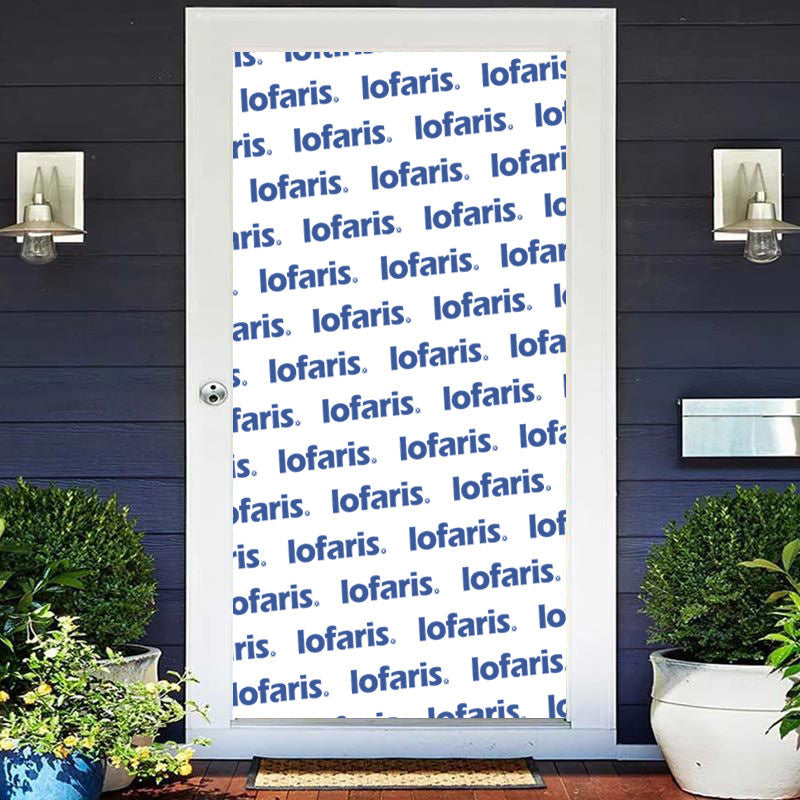 Lofaris Custom Text Photo Door Cover for Welcome Decor