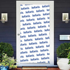 Lofaris Custom Text Photo Door Cover for Welcome Decor
