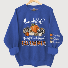 Lofaris Custom Thankful Grateful Blessed Grandma Sweatshirt