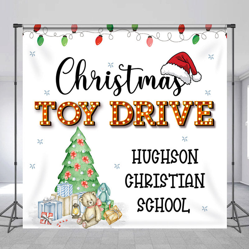 Lofaris Custom Toy Drive Christmas Back To School Backdrop
