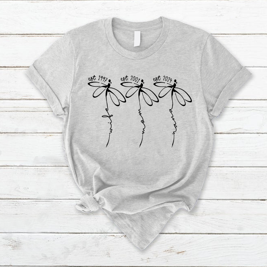 Lofaris Custom Wife Mom Nana Dragonfly Mother¡¯s Day T-Shirt