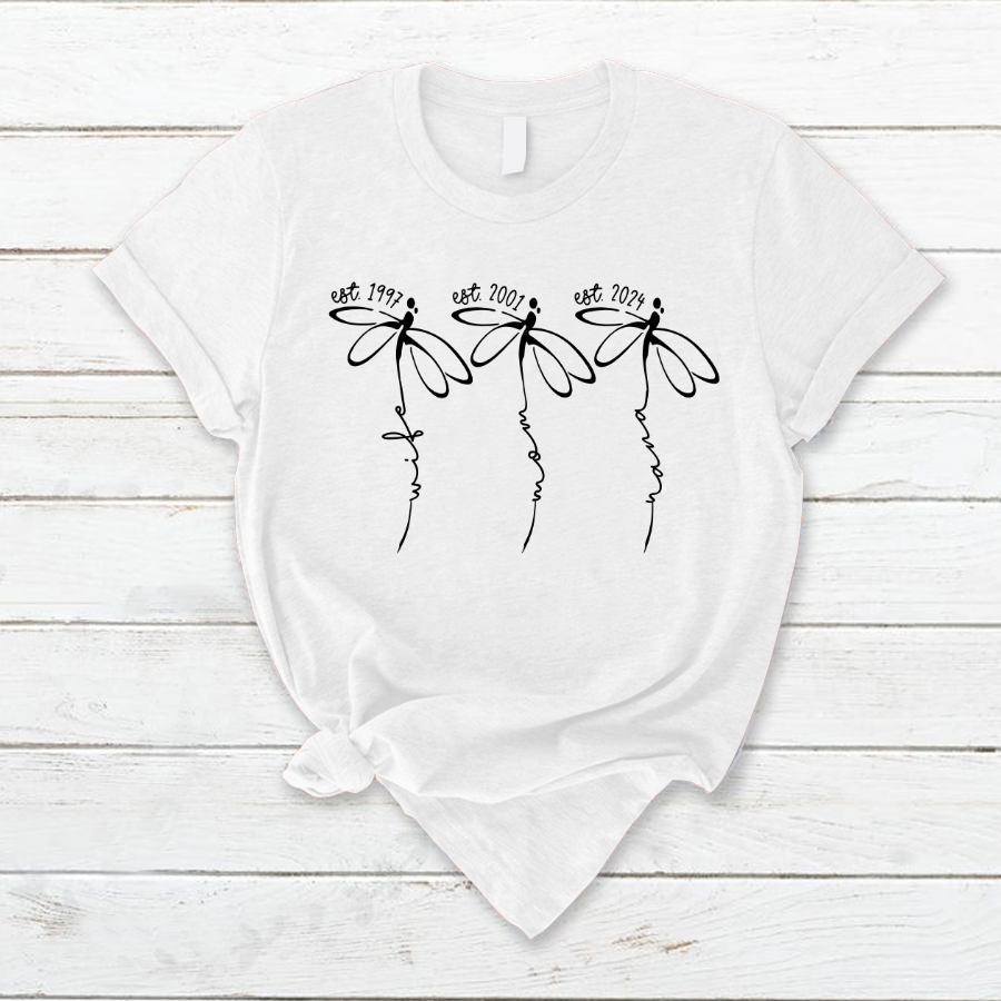 Lofaris Custom Wife Mom Nana Dragonfly Mother¡¯s Day T-Shirt