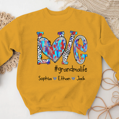 Lofaris Custom Zebra Dots Love Grandmalife KIds Sweatshirt