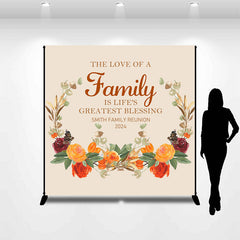 Lofaris Customized Blessing Floral Family Reunion Backdrop