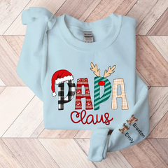 Lofaris Customized Christmas Papa Claus Gift Name Sweatshirt