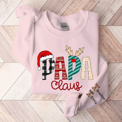 Lofaris Customized Christmas Papa Claus Gift Name Sweatshirt