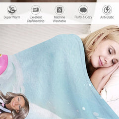 Lofaris Customized Face Bikini Flamingo Ring Summer Blanket