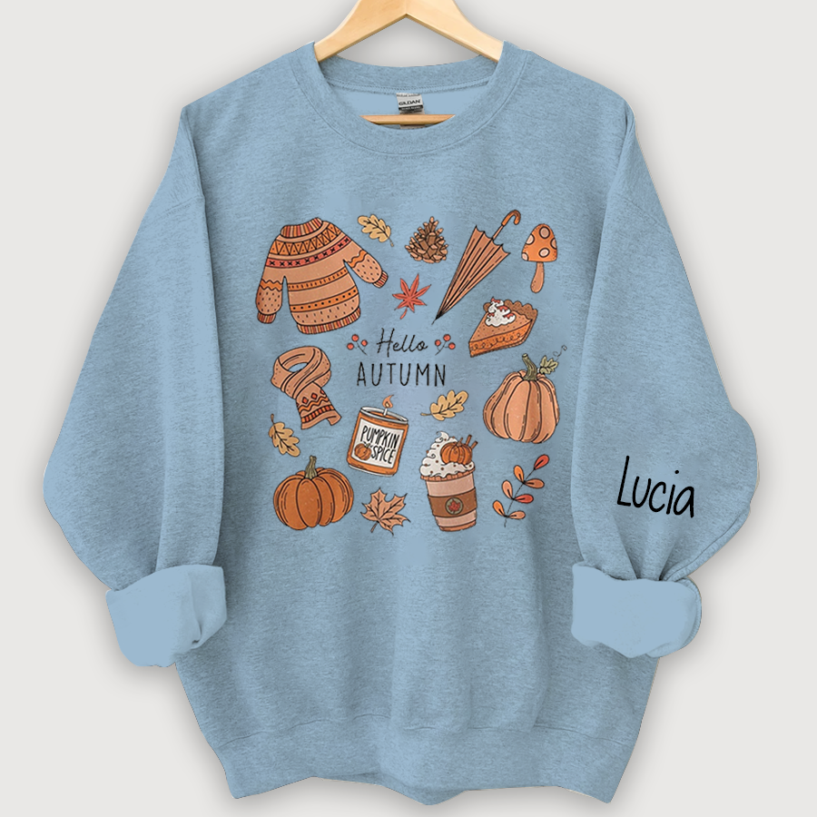 Lofaris Customized Autum Little Things Shirt Iprintasty halloween Retro Fall Cute Hello Sweatshirt