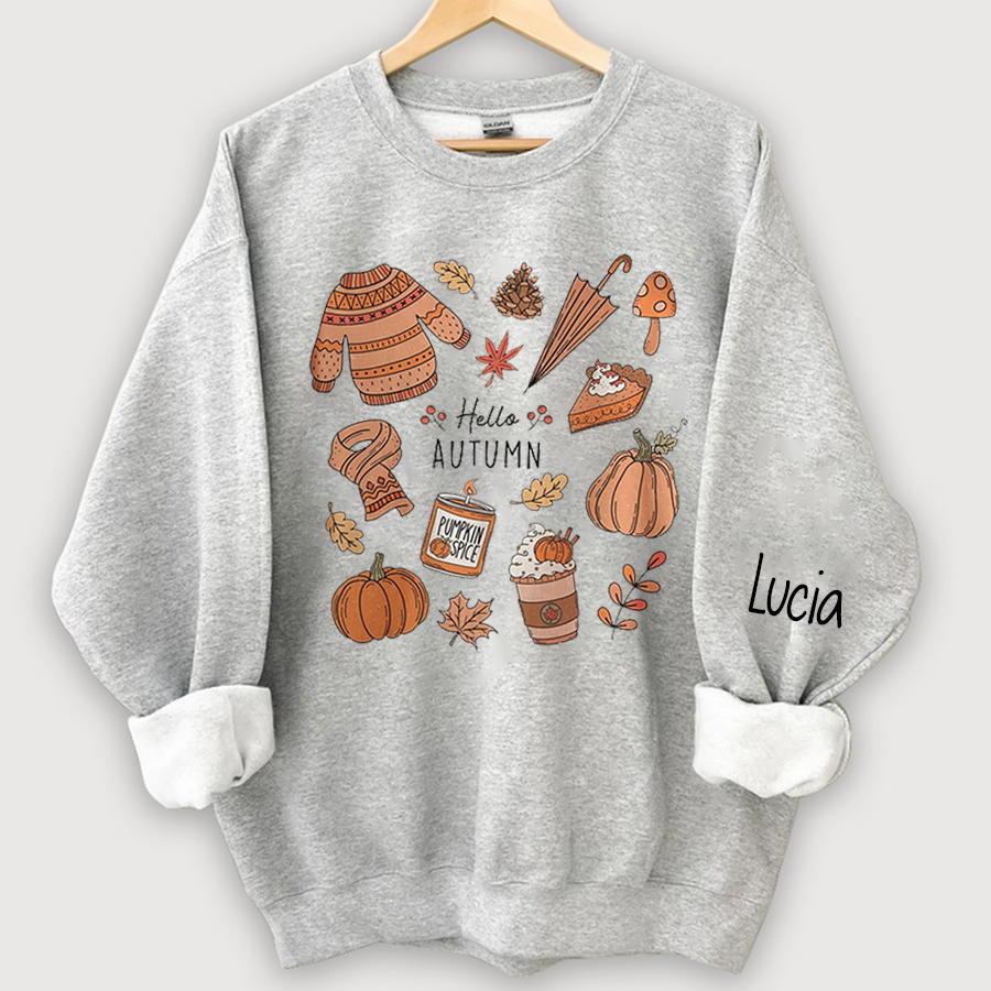 Lofaris Customized Autum Little Things Shirt Iprintasty halloween Retro Fall Cute Hello Sweatshirt