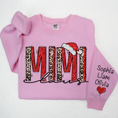 Lofaris Leopard Glitter Overlay Merry Mimi Claus And Kids LTP01