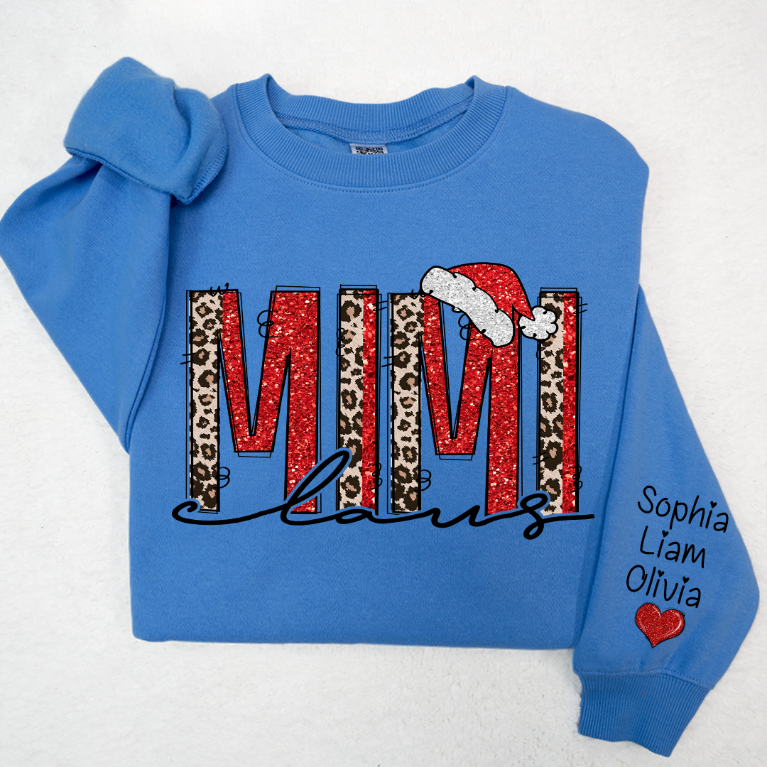 Lofaris Leopard Glitter Overlay Merry Mimi Claus And Kids LTP01