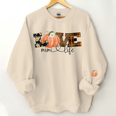Lofaris Customized Love Grandma Life Fall Pumpkin Sweatshirt