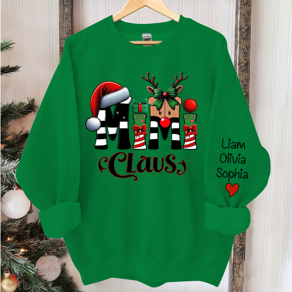 Lofaris Godmerch Mimi Claus Alphabet Christmas Sweatshirt
