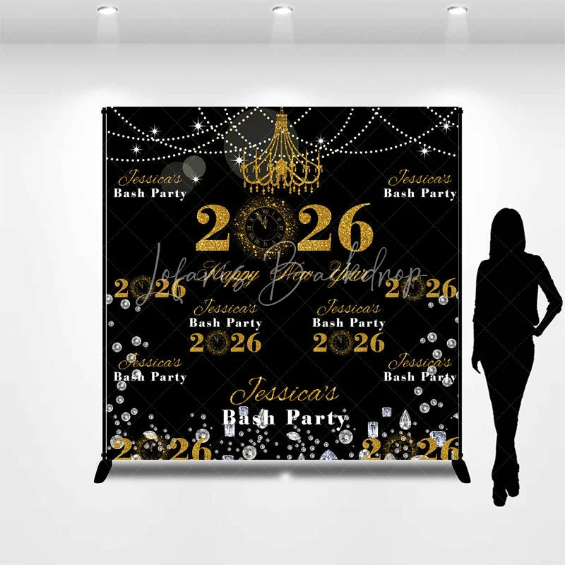 Lofaris Customized Name 2026 Repeat Happy New Year Backdrop