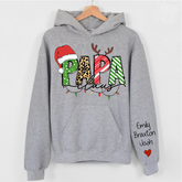Lofaris Customized Name Merry Christmas Papa Claus Hoodie