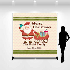 Lofaris Customized Name Santa Claus Merry Christmas Backdrop